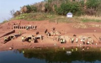 重庆千岛湖水位下降 居然发现大量古墓（水下古墓）